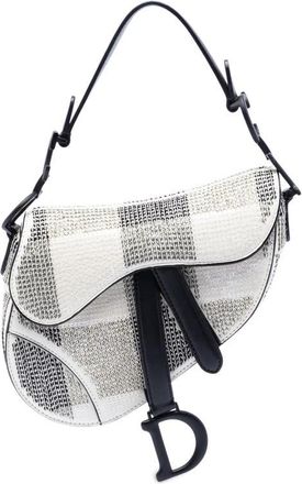 Dior Pre-owned Dior Mini Sequin and Beads Embellished Calfskin Saddle Bag Ladies N5HT3LR59CH6LQ0E