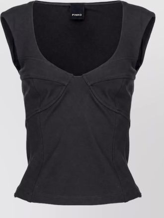Pinko sleeveless square-neck top