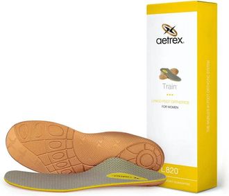 Aetrex Womens Train Posted Orthotics Insole In Yellow