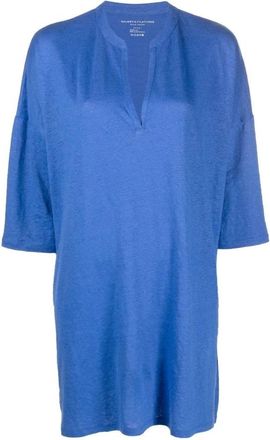 Majestic Filatures Blouses - Dames - Blouses - Blauw - XS - Linnen - Overhemden