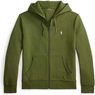 Polo Ralph Lauren Hoodie met rits - Heren - Vesten met rits - Groen - S - Katoen - Hoodies & sweatvesten