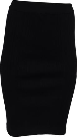 H&eacute;rve L&eacute;ger Ribbed Pencil Skirt in Black Rayon