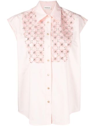 P.A.R.O.S.H. Blouse verfraaid met stras - Roze