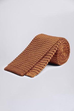 Moss Bronze Knitted Silk Tie