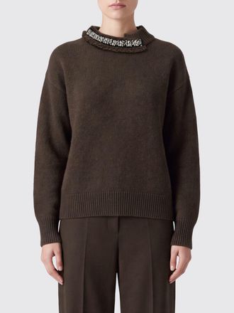 Liu Jo Maglia girocollo in misto lana con ricami e strass