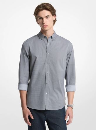 Michael Kors Diamond Print Stretch Cotton Shirt
