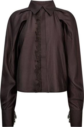 Copenhagen Muse Molly Shirt - Dames - Blouses & Shirts - Bruin - Maat: M Poliester
