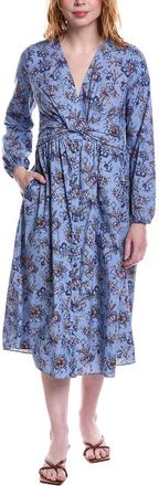 Derek Lam Valerie Long Sleeve Twist Front Dress