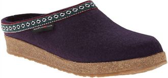 Haflinger Womens Gz12 Grizzly Clog In Eggplant