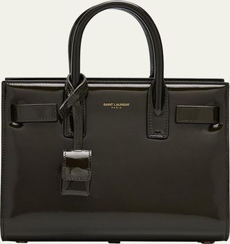 Saint Laurent Sac de Jour Nano Top-Handle Bag in Patent Leather