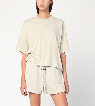 Fear of God Oversized greige cotton-blend T-shirt
