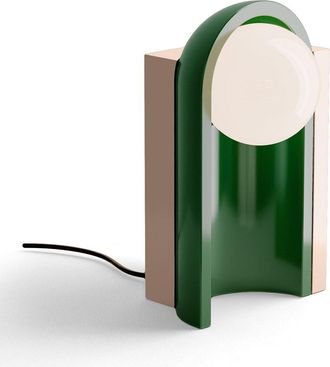 Ferroluce Lámpara de Mesa Cléo Gris Arena - Verde Bali