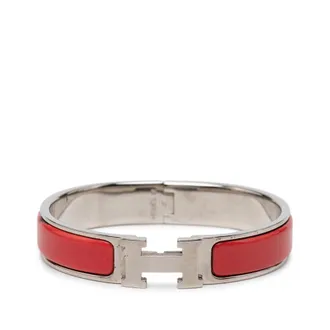 Herm&egrave;s Pre-owned Hermes Narrow Enamel Clic H Bracelet PM Ladies 300TYGBI3793RGM0