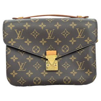 Louis Vuitton Louis Vuitton Pochette M&eacute;tis schoudertas in bruin gecoat canvas