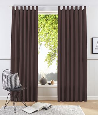 My Home Vorhang »Raja« Schlaufen 2 Stk. tlg. 2er-Set, Bestseller, einfarbig, modern, pflegeleichte Mikrofaser