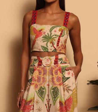 Shore Leave Sasha Top In Parrot Paradise