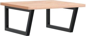 vidaXL Vidaxl - Estante De Lavabo De Pared De Acero Y Madera Maciza De Haya