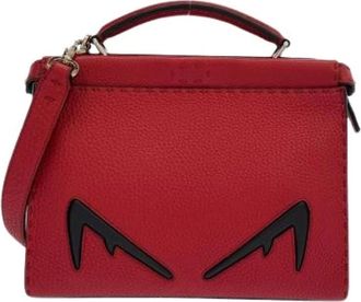 Fendi Pre-owned Mini Bags, female, Red, Size: ONE SIZE Pre-owned Peekaboo Handbag