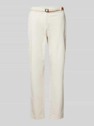 Christian Berg Casual Fit Chino mit G&uuml;rtel in Offwhite, Gr&ouml;&szlig;e 48