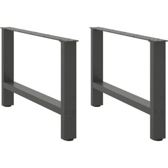 vidaXL Vidaxl - Patas Para Mesa De Centro Antracita (2 Unidades, 70 X 42-43 Cm, Acero)