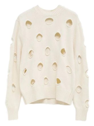 Gimaguas cut-out cotton sweater - women - Cotton - M - White