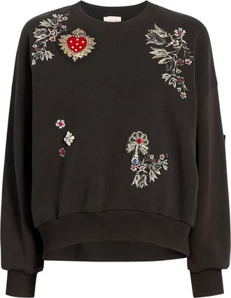 Cinq à Sept Maglione Heritage con ricamo - Nero