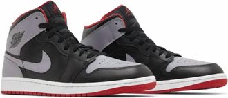 Nike Mens Air Jordan 1 Mid Shoes In Black
