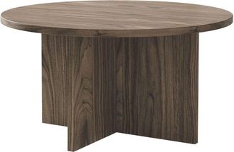 Selsey Ovo - Mesa de centro - redonda 76x76 cm - Color efecto madera nogal Wisconsin - Selsey