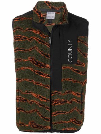 Marcelo Burlon Bodywarmer met camouflageprint - Groen