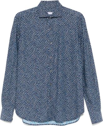 Orian printed shirt - men - Elastane/Polyamide - 40 - Blue