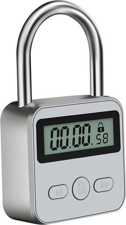 OEM Serie Di Lucchetti Con Timer In Metallo - Lucchetto Con Timer Digitale Con Schermo Lcd - Regolabile Fino A 99 Ore - Ricaricabile - Per Autodisciplina 
