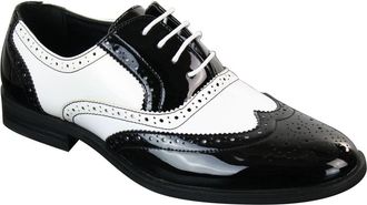 TruClothing Lace Patent Brogue Shoes Gatsby
