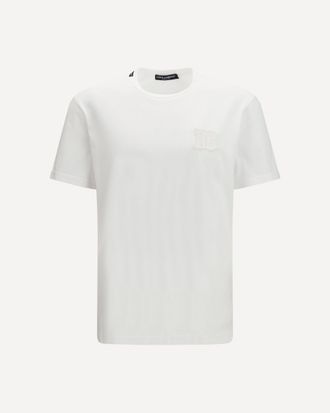 Dolce & Gabbana T-shirt in cotone con patch Man 46