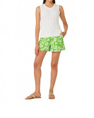 Lilly Pulitzer Sarissa Pull-On Stretch Shorts In Crocodile Green Liza