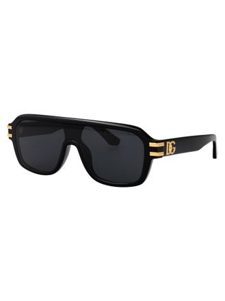 Dolce & Gabbana 0DG4507 Rectangular Frame Sunglasses - Black