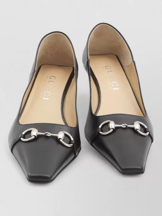 Gucci vittoria leather cone heel pumps