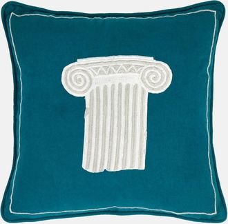 Les-Ottomans Cuscino Mediterranean Greece in cotone