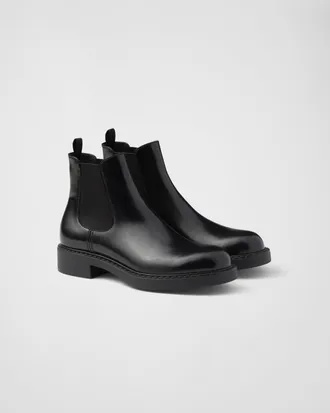 Prada Brushed leather Chelsea boots