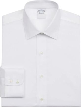 Brooks Brothers Regular Fit Non-Iron Katoenen Overhemd met Ainsley Kraag - Heren - Zakelijke Overhemden - Blauw - XS - Katoen - Overhemden