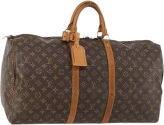 Louis Vuitton Pre-owned Weekend Bags, female, Brown, Size: ONE SIZE Pre-owned Boston Bag 55