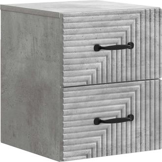 vidaXL Mesita De Noche De Pared Gris Hormig&oacute;n 34,5 X 33 X 40 Cm Vidaxl