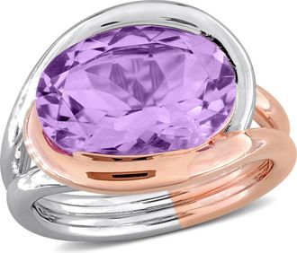 Mimi & Max 5 3/8ct TGW Pink Amethyst Swirl Ring in Two-Tone Sterling Silver