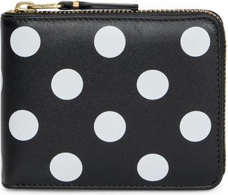 Comme Des Gar&ccedil;ons Portemonnee met Polka Dots - Dames - Portefeuilles - Zwart - ONE Size - Leer - Accessoires