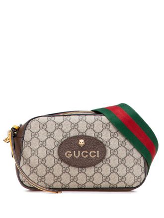 Gucci 2016-2025 GG Supreme Web Neo Vintage crossbody bag - Brown