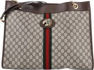 Gucci Borsa tote Rajah Chain GG - Marrone