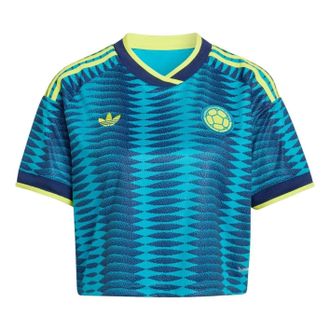 adidas (WMNS) adidas Colombia 26 Away Cropped Jersey Asia Sizing Mystery Petrol Team Navy Blue 2 KE8088