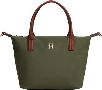 Tommy Hilfiger Womens Popette Small Tote Bag with Removable Crossbody Strap Mini, Huntsman Green, One Size