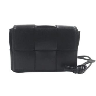 Bottega Veneta Pre-owned Vintage Mini Schoudertas - Heren - Pre-owned - Zwart - Maat: ONE Size Leer