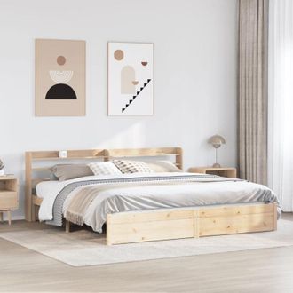 vidaXL Vidaxl - Estructura De Cama Con Cabecero Madera Maciza Pino 180x200 Cm