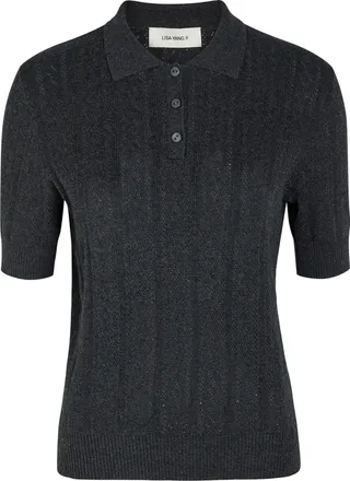 Lisa Yang Christine Pointelle Cotton and Cashmere-blend top - Grey - 2 (UK 12-14 / M-L)